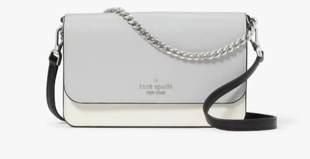 Kate Spade Convertible Crossbody - Grey/White/Black