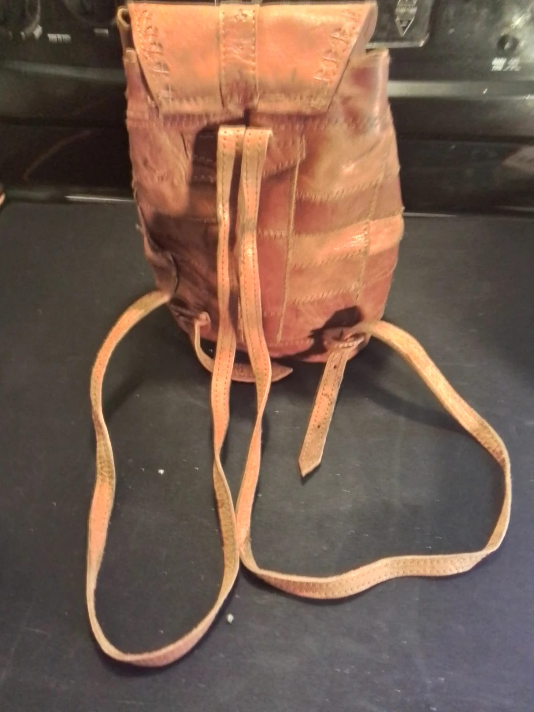 Leather Patchwork Backpack - photo 4
