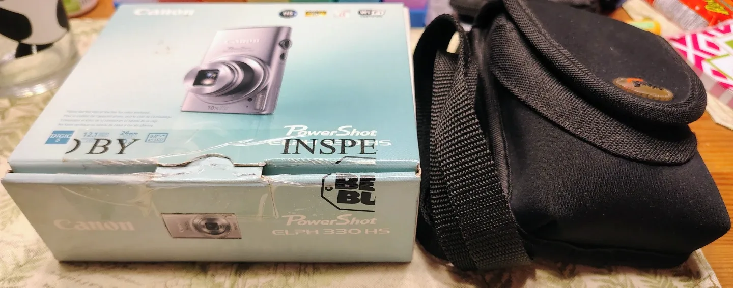 Canon PowerShot ELPH 330 HS Pink Digital Camera w/ Case image indicator(3)