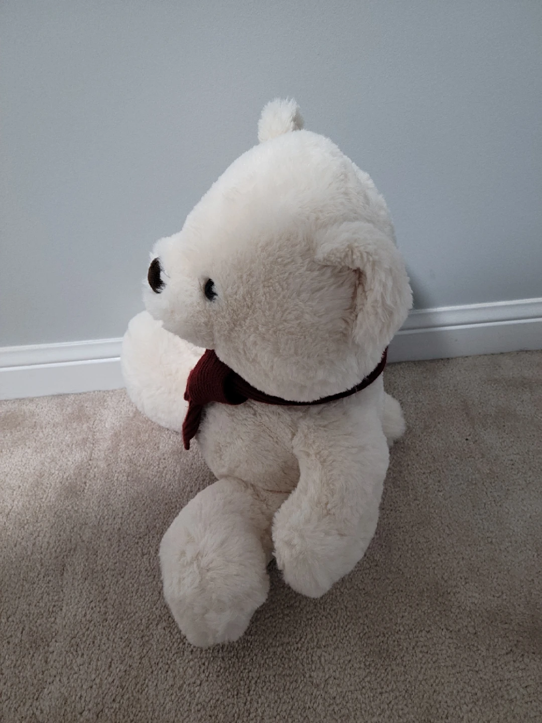 Plush White Teddy Bear with Scarf - photo 4
