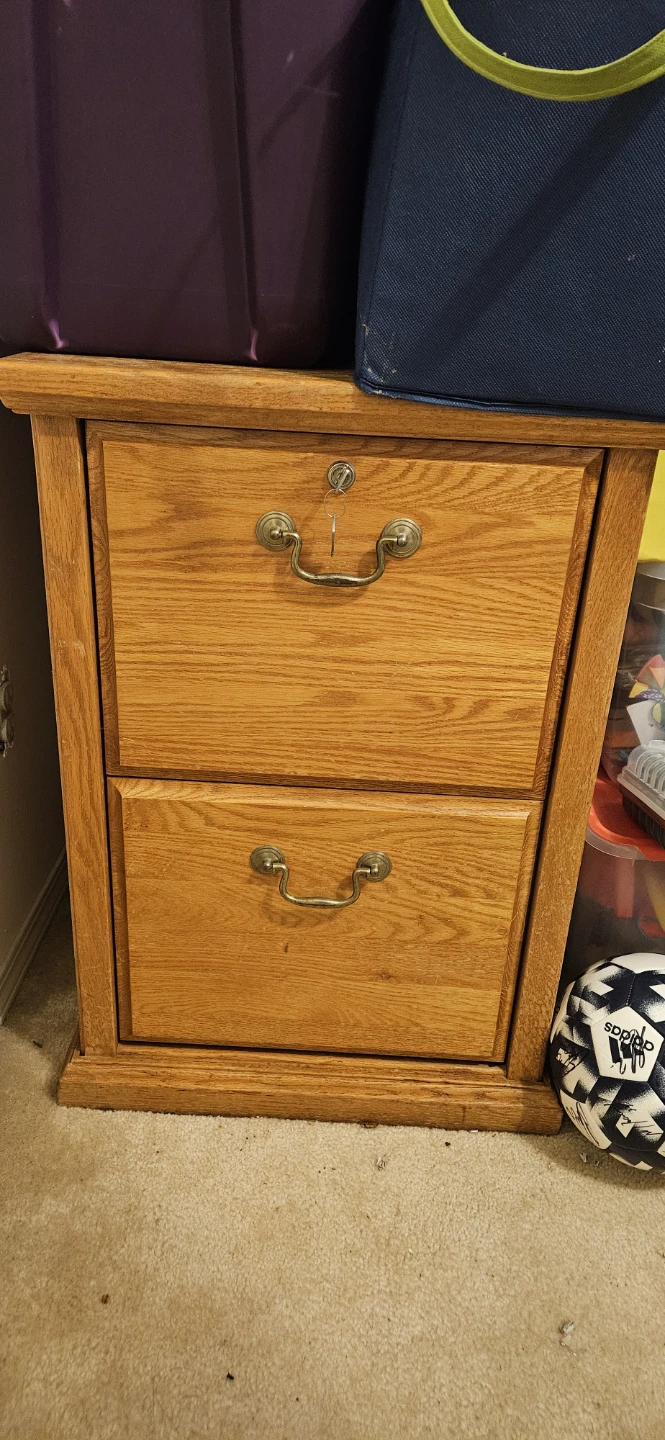 Solid Wood Filing Cabinet