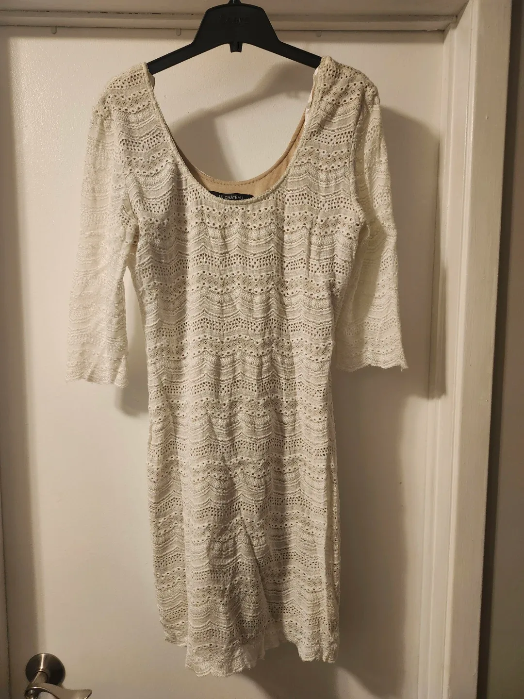 Le Chateau White Lace Dress Size M