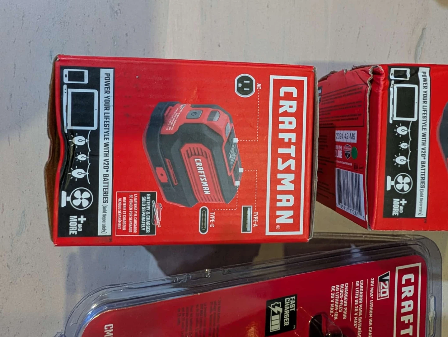 New Craftsman V20 Fast Charger & Battery Kit
