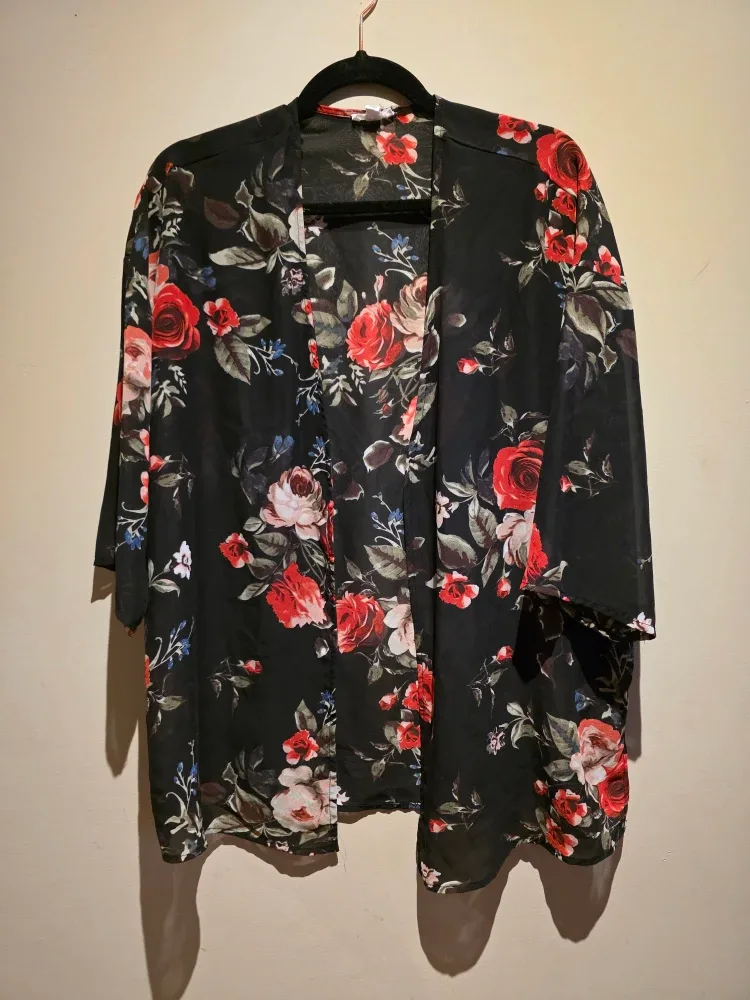 Floral Print Kimono - One Size