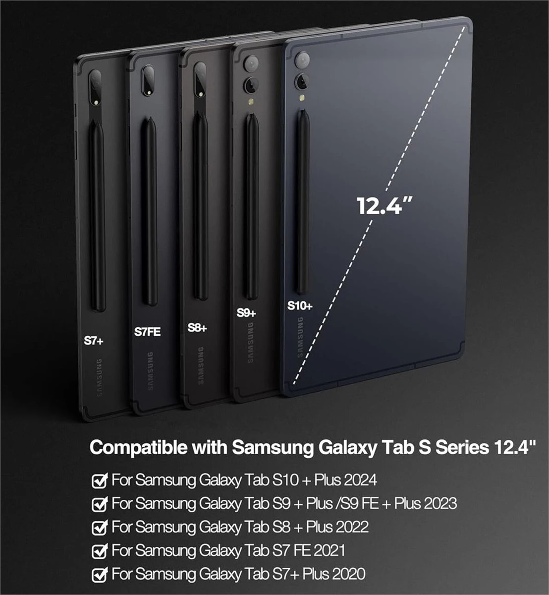 Tablet Keyboard Case for Samsung Galaxy Tab S Series 12.4"