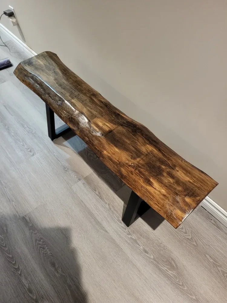 Live Edge Wood Bench 3 - 4 Feet Long image indicator(3)