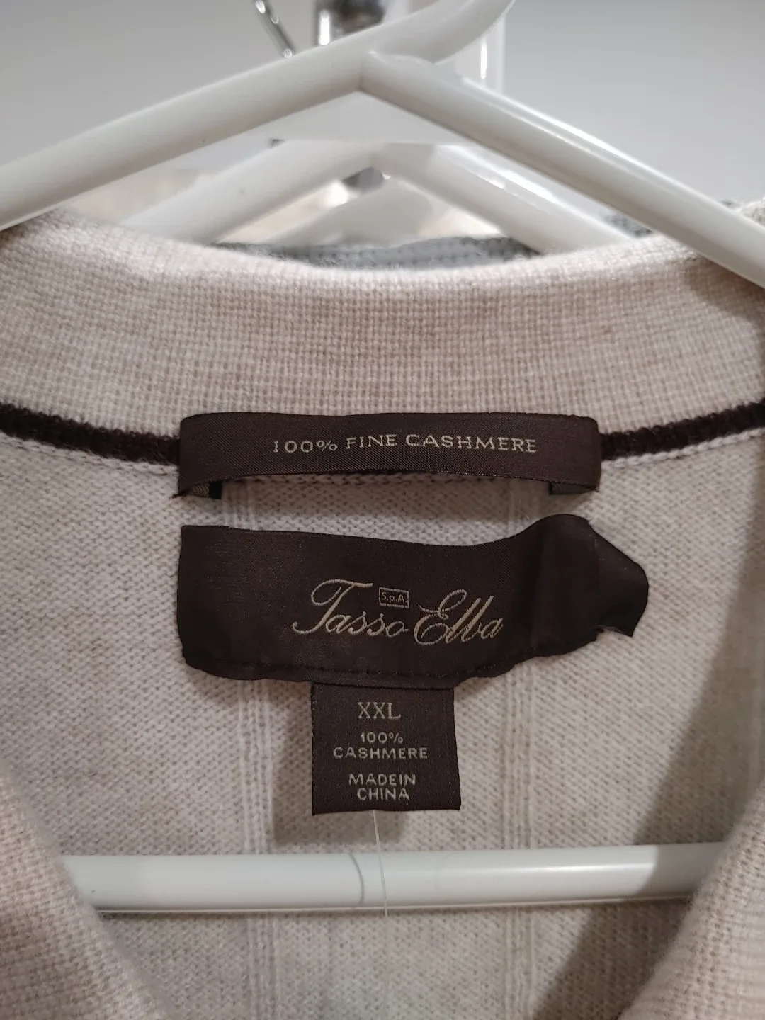 🧡BRAND NEW TASSO ELBA FINE 100% CASHMERE SWEATER MENS SIZE XXL image indicator(3)