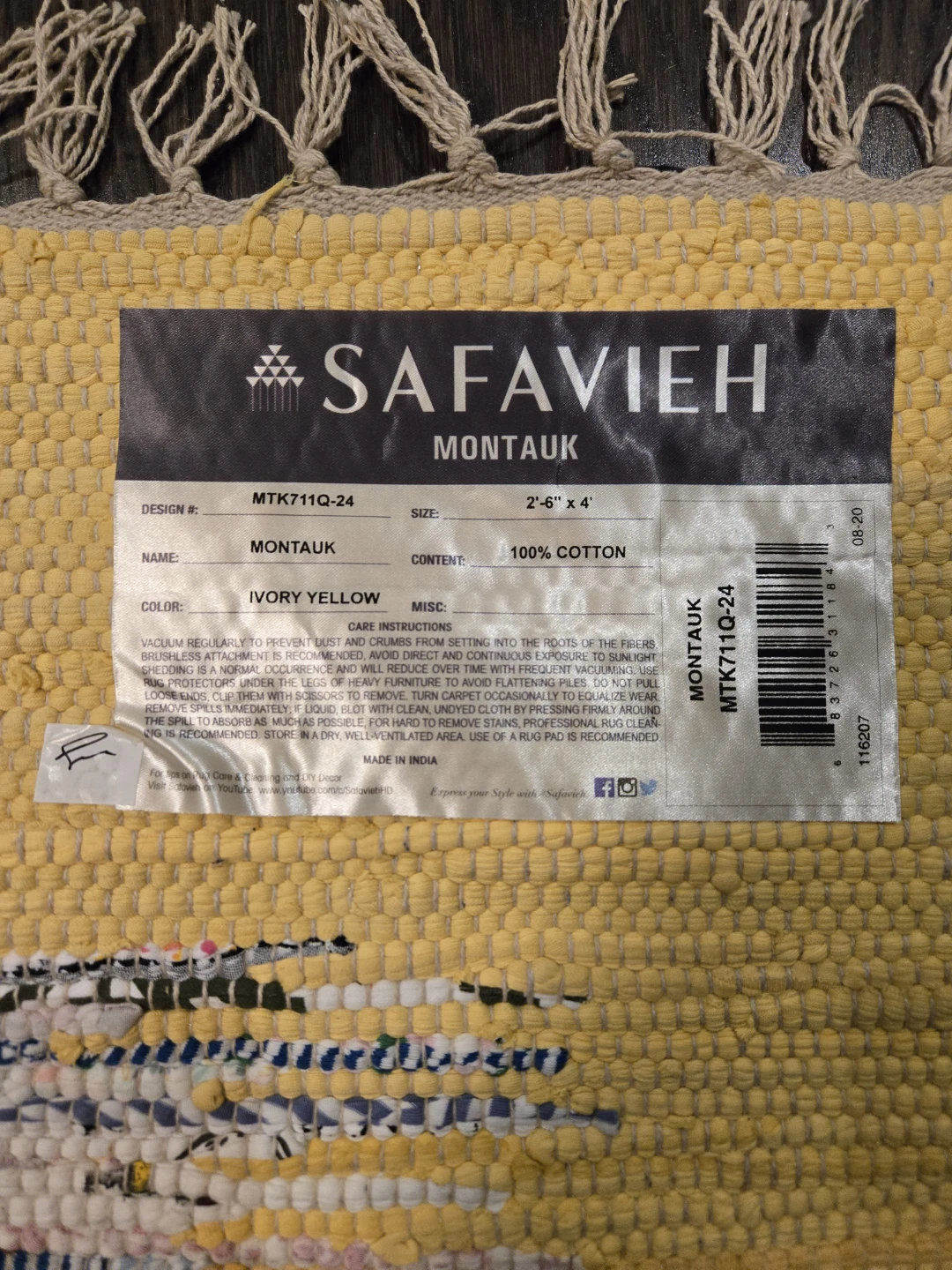 Safavieh Montauk Rug - 2'6" x 4' -  Yellow - photo 2