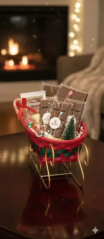 Theobroma Chocolatier Sleigh Gift Basket