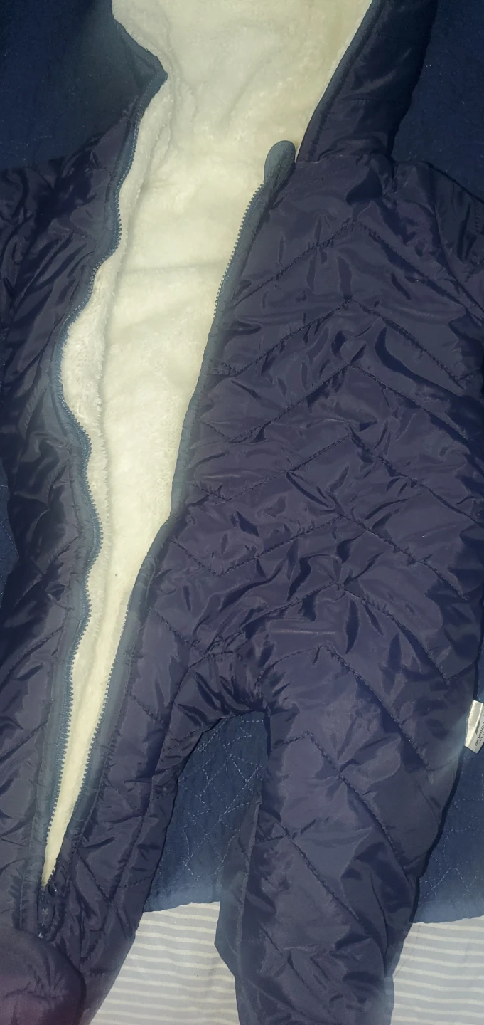 Navy Blue Quilted Baby Jacket