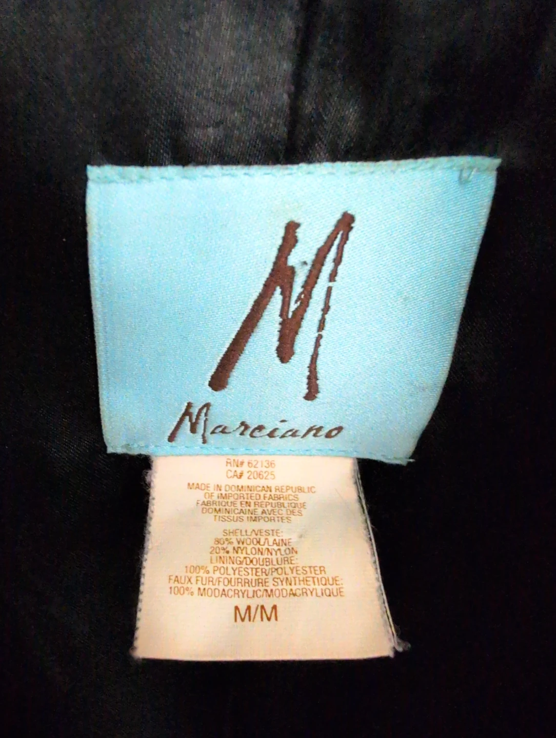 Marciano Black Wool Blend Coat - Size M - photo 2