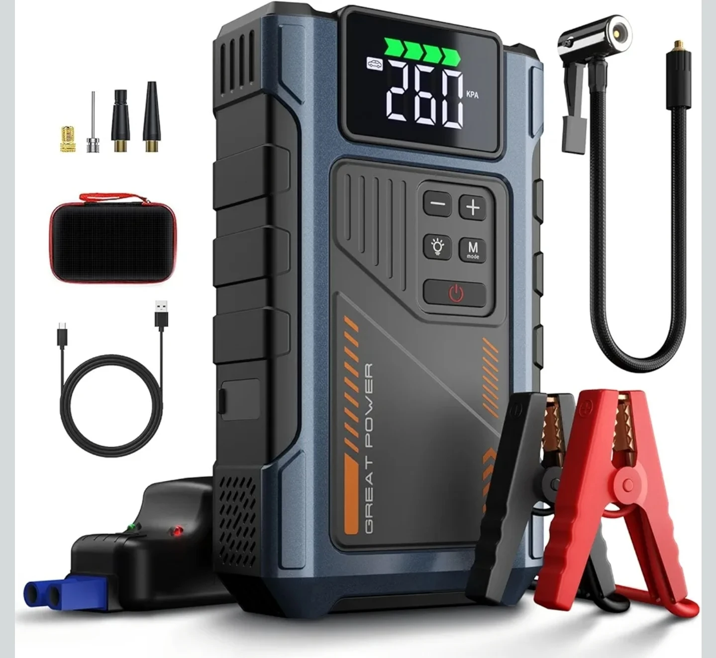 Jump Starter with Air Compressor