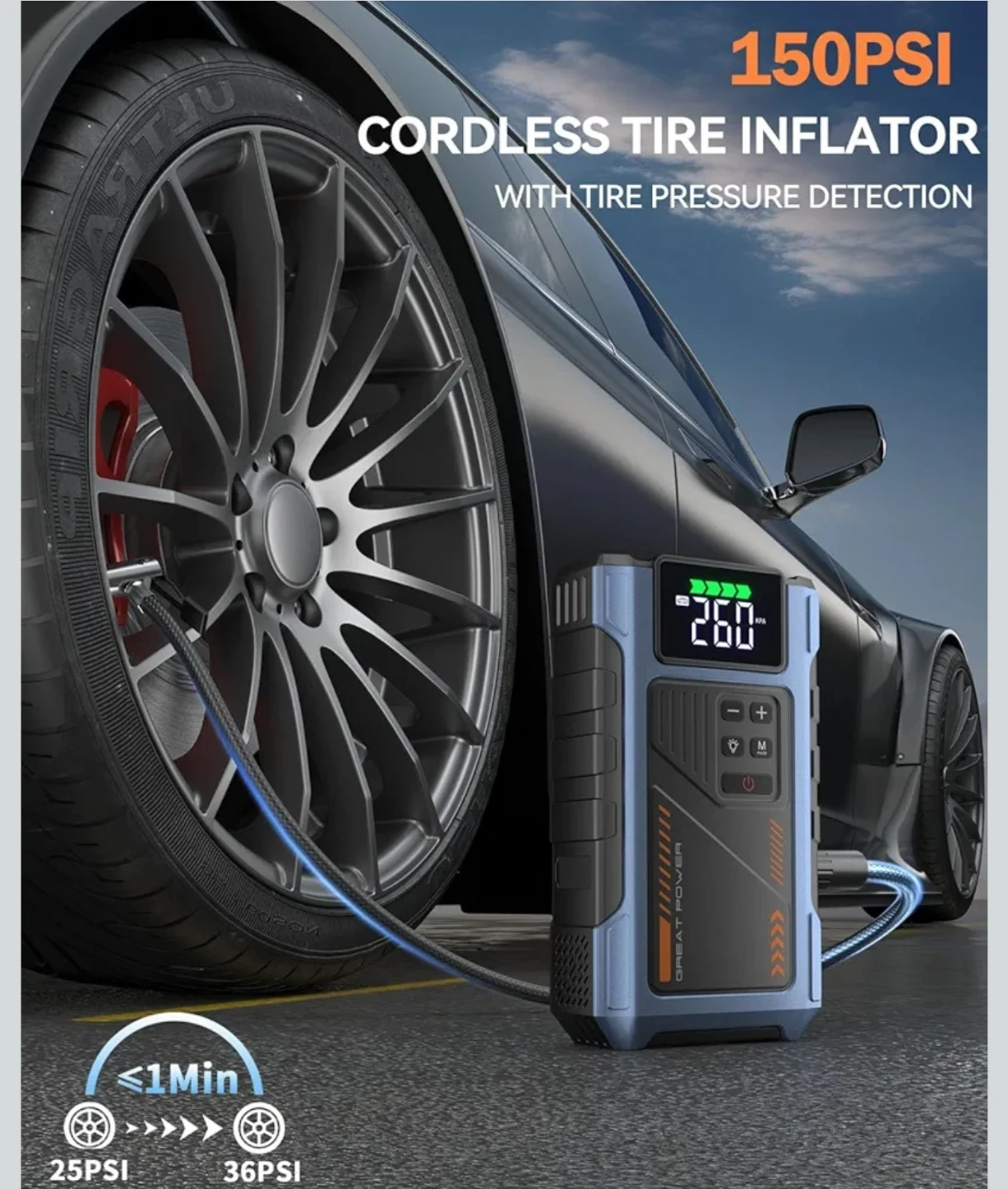 Jump Starter with Air Compressor - photo 3