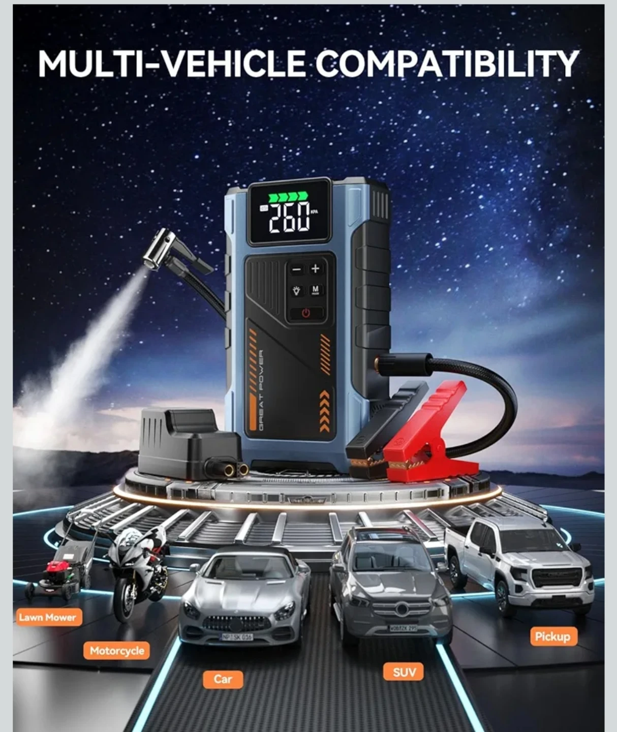 Jump Starter with Air Compressor - photo 4