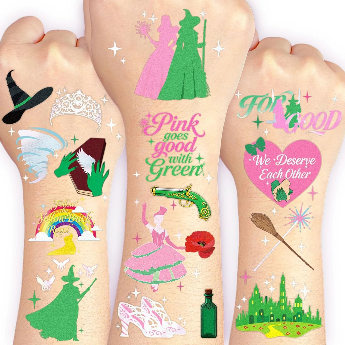NEW 84pcs Witch Temporary Tattoos