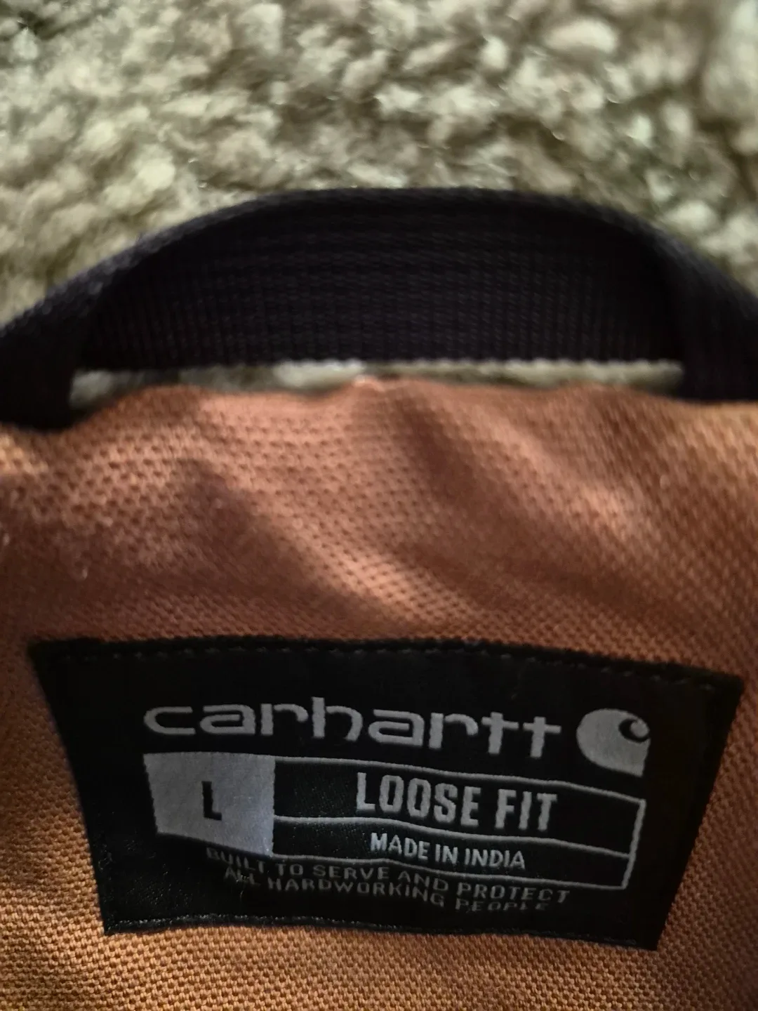 NWT)Carhartt Washed size LG Men's Duck Sherpa-Lined Vest - image indicator(2)