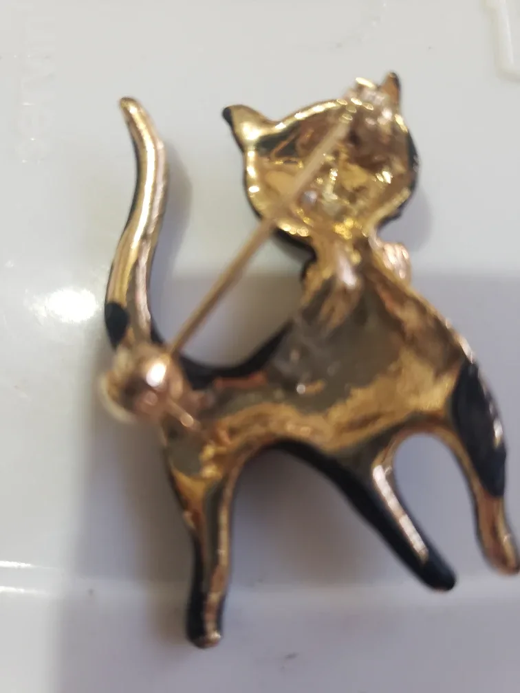 Vintage Black Cat Pin Brooch image indicator(2)
