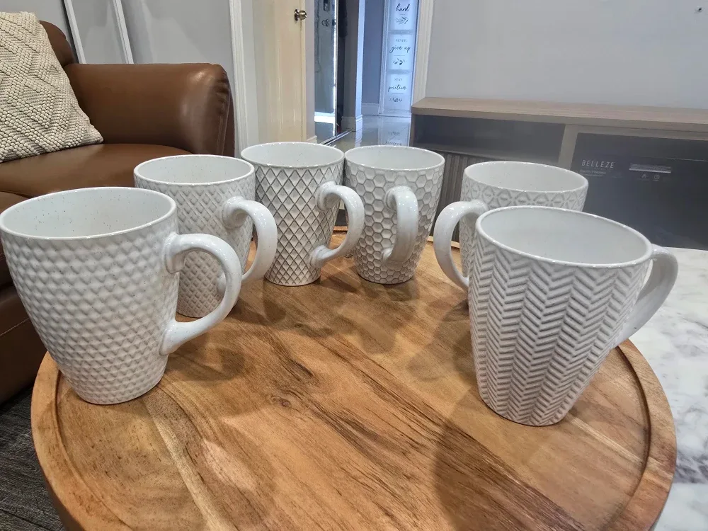 Gourmet Home Products White Mugs - Set of 6