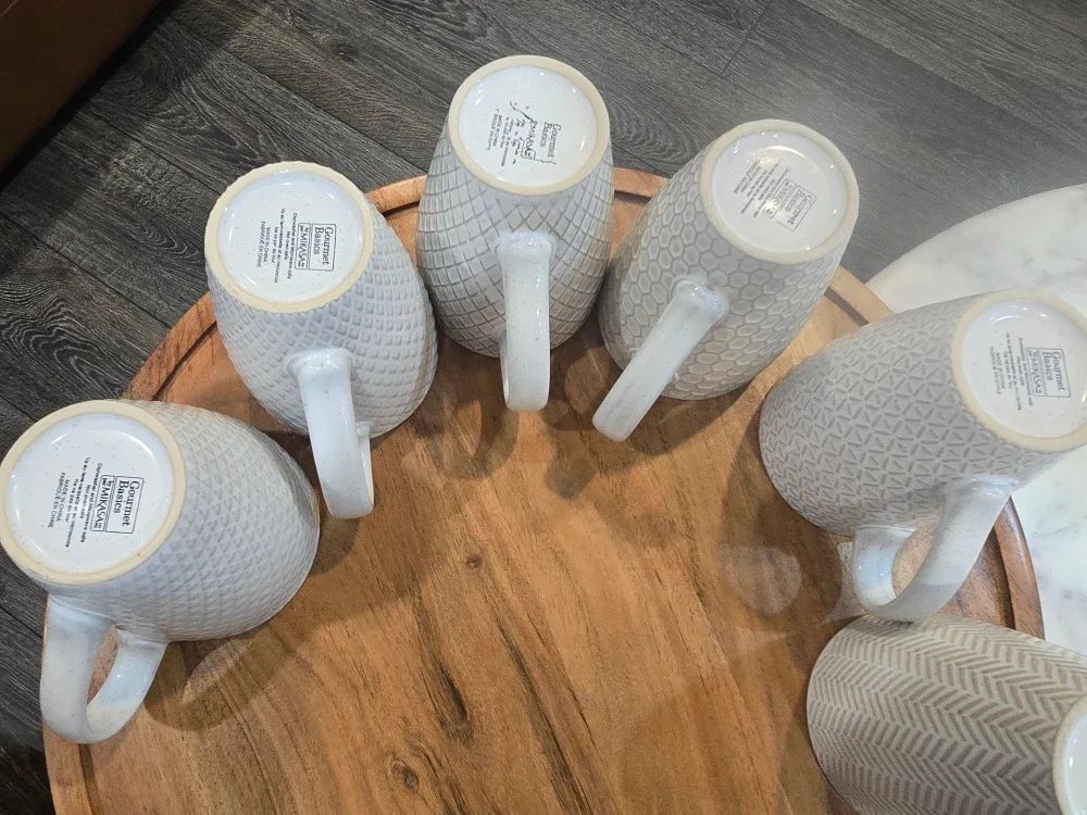 Gourmet Home Products White Mugs - Set of 6 image indicator(3)