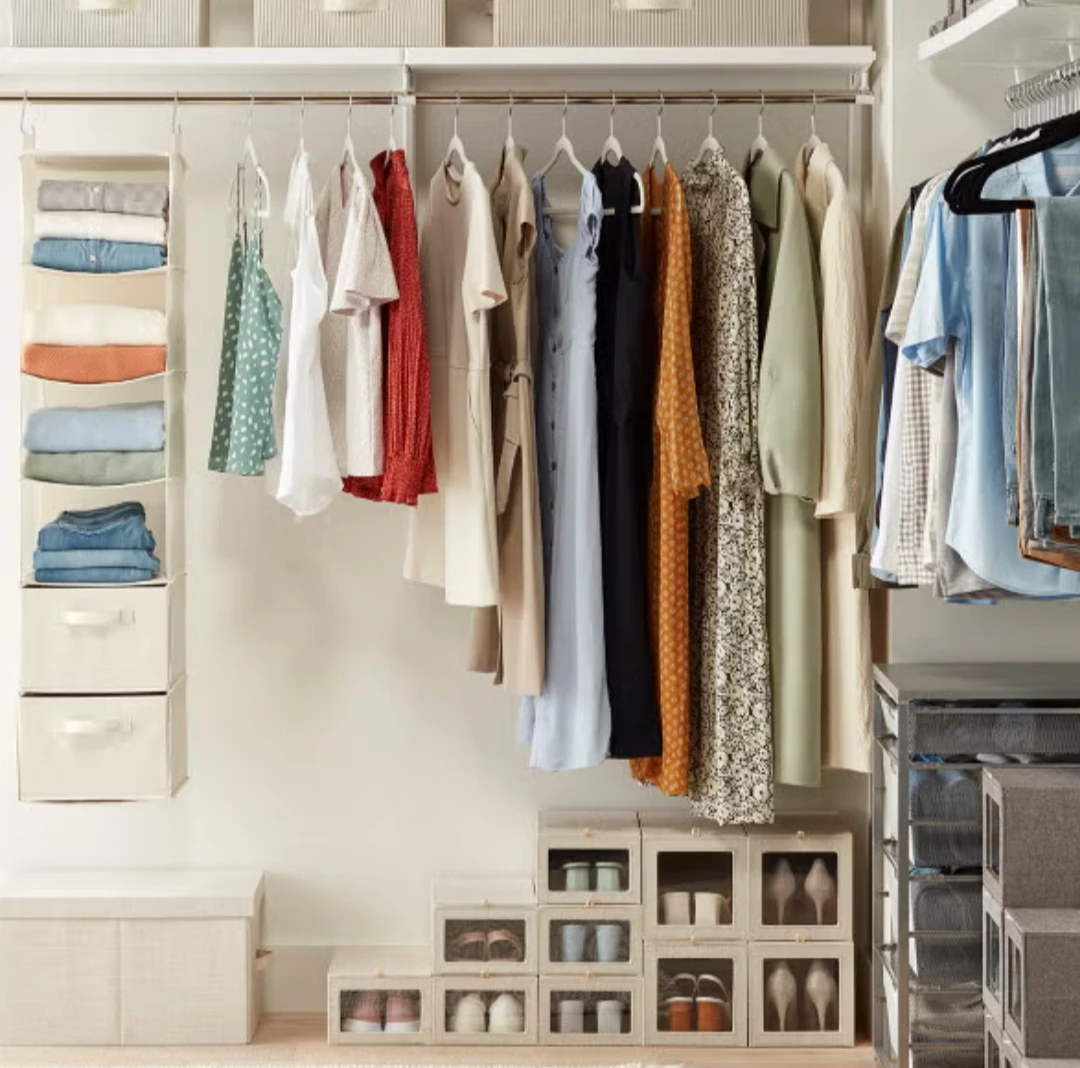 Container Store Hanging Closet Organizer & Storage Cubes - photo 4