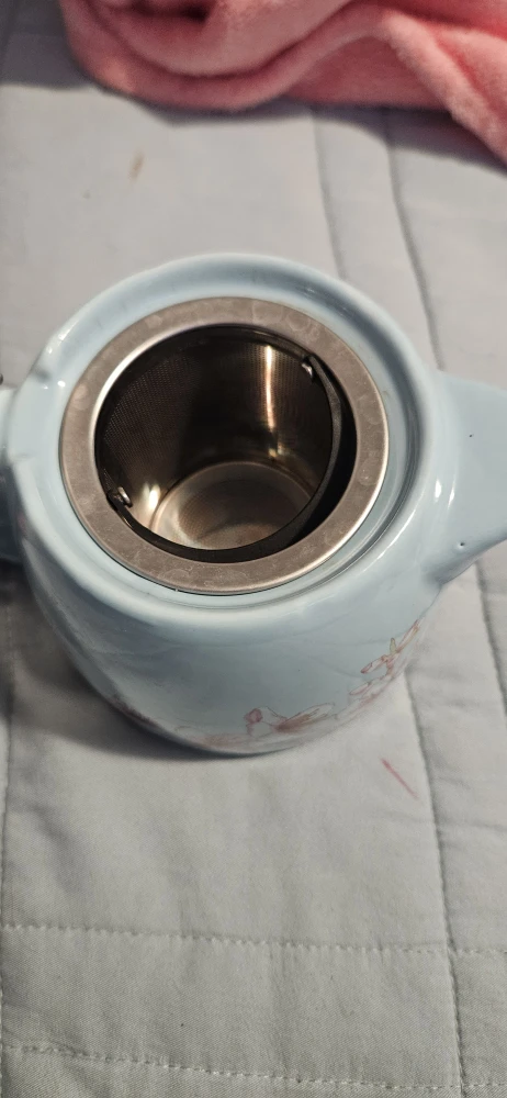 Floral Tea Pot with Stainless Steel Infuser for one - photo 2