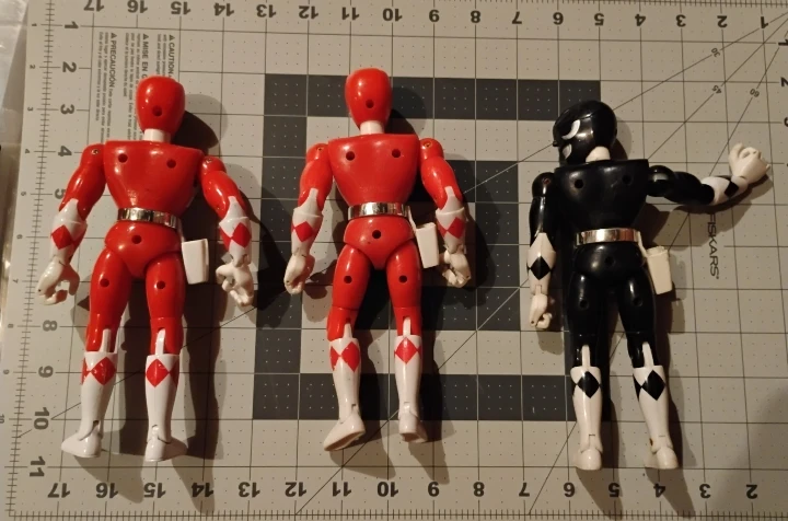 1993 Power Rangers Toy Red/Black Rangers Individuals - photo 2