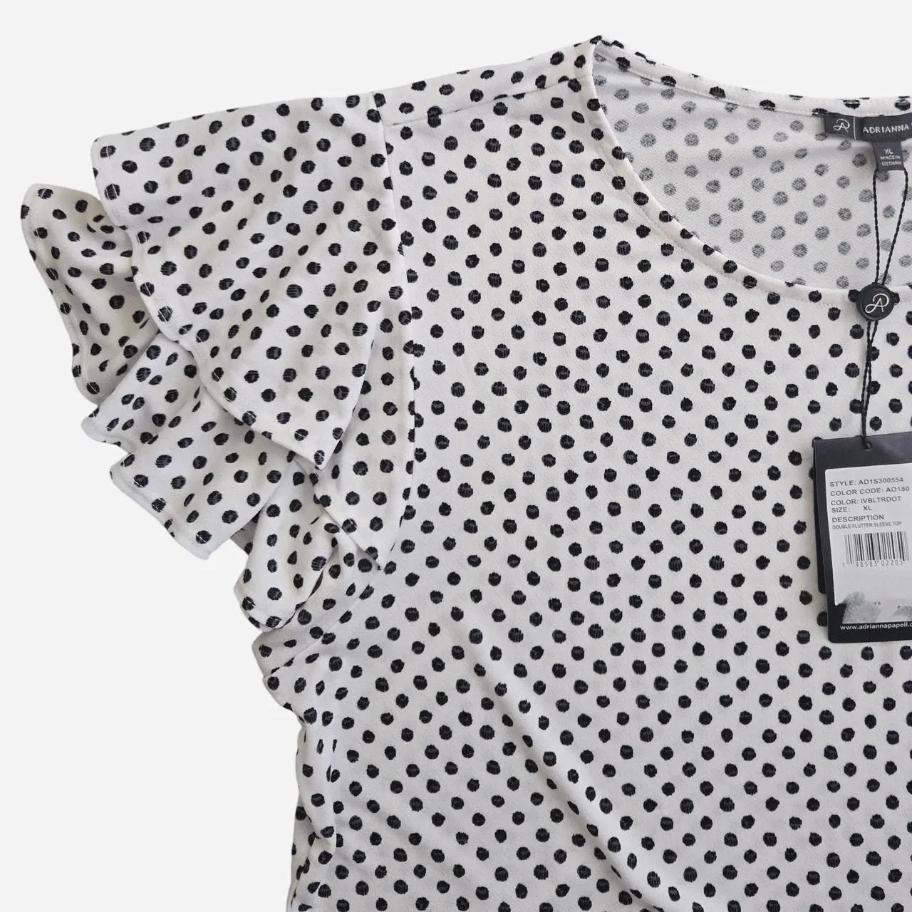 #Cleanout XL Adrianna Papell polka dot blouse