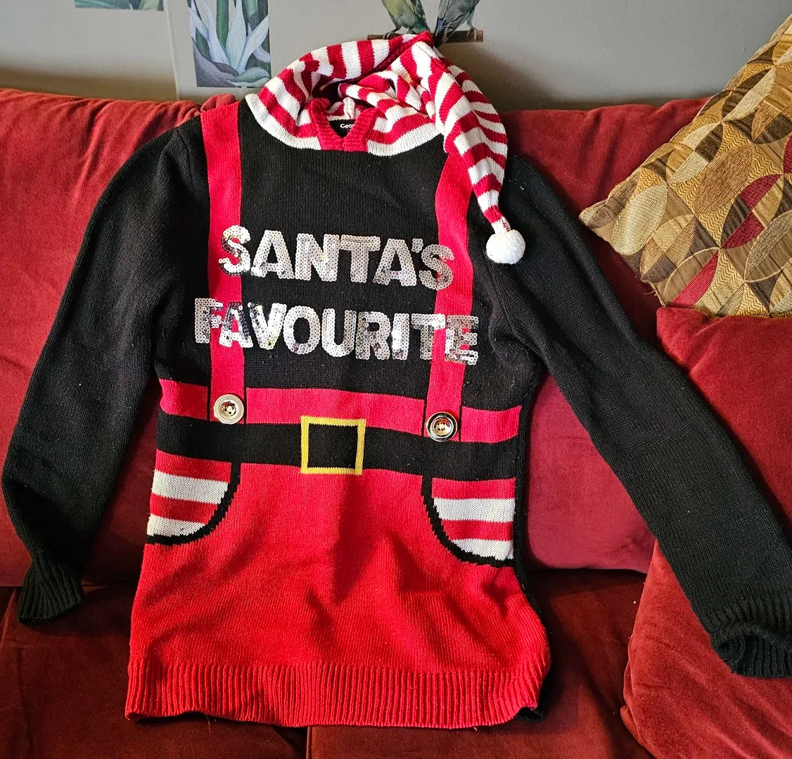"#Cleanout- Santa's Favourite Ugly Christmas Sweater