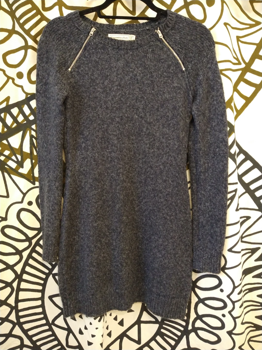 XS Abercrombie & Fitch Dark Blue/Gray Sweater Dress