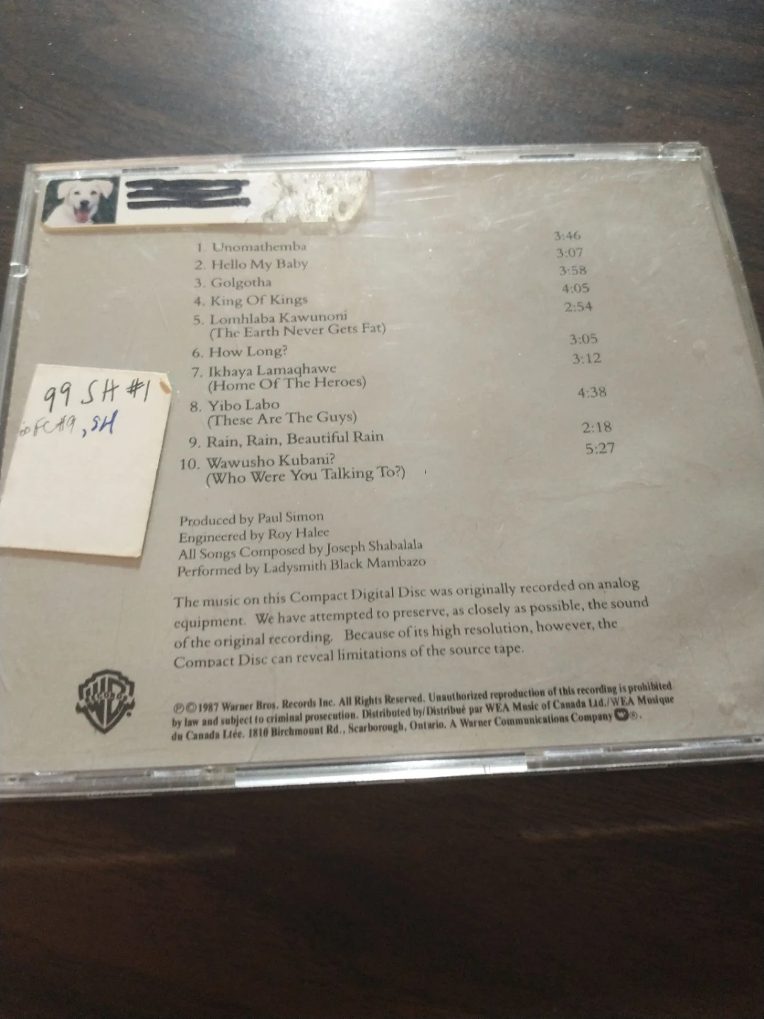 Ladysmith Black Mambazo 1987 CD Shaka Zulu great album - photo 4