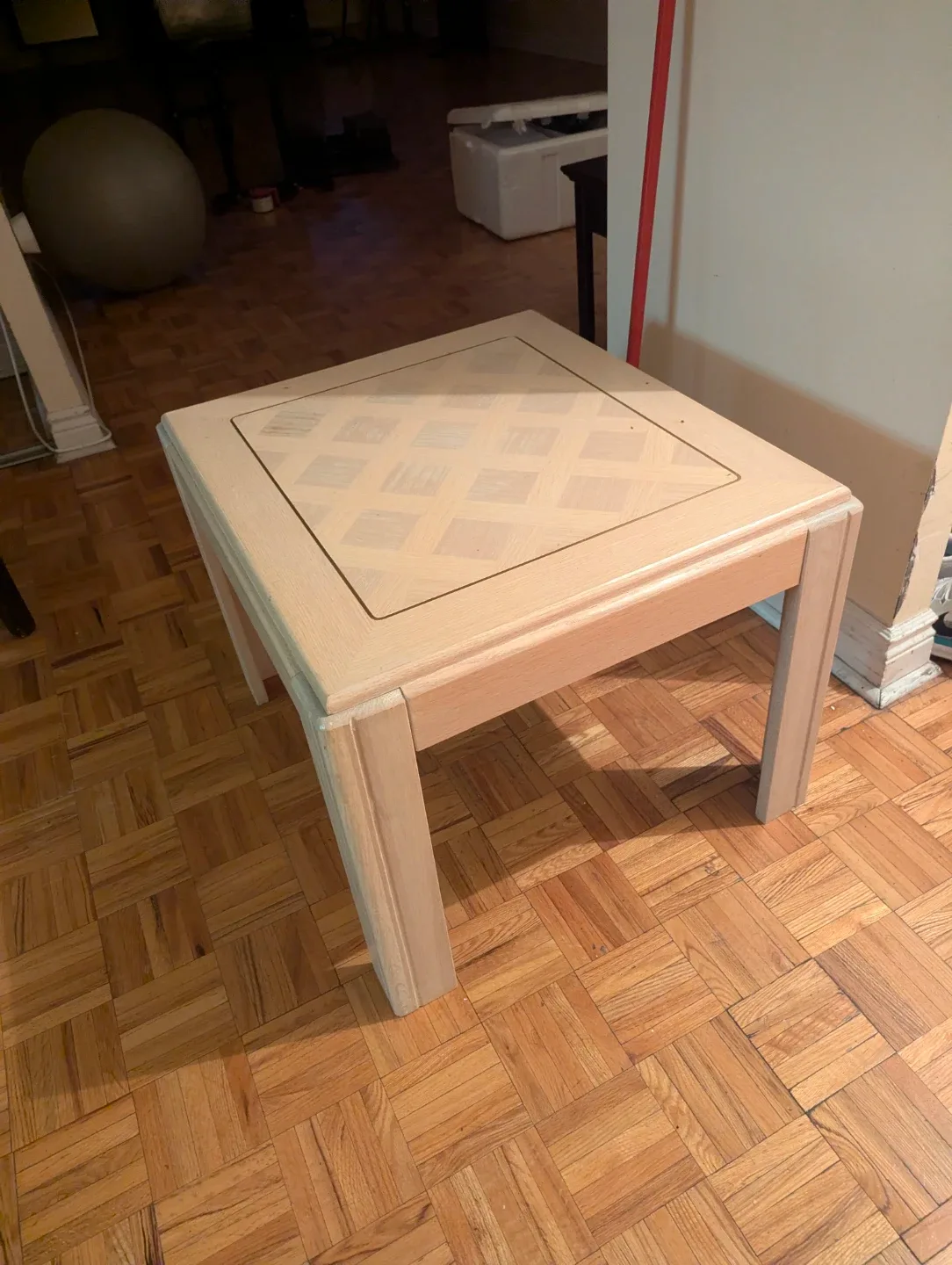 Side Table - Beige Wood