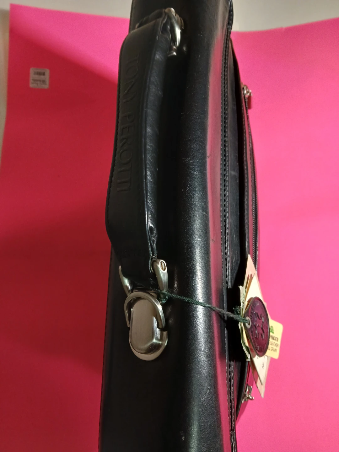 Tony Perotti Leather Briefcase - Black - photo 5