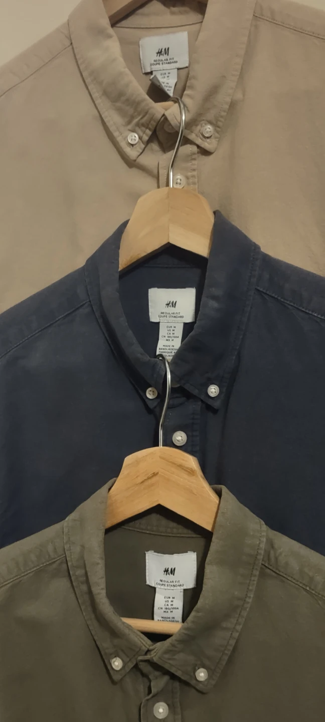 H&M Regular Fit Oxford Shirts  3 color - Size M