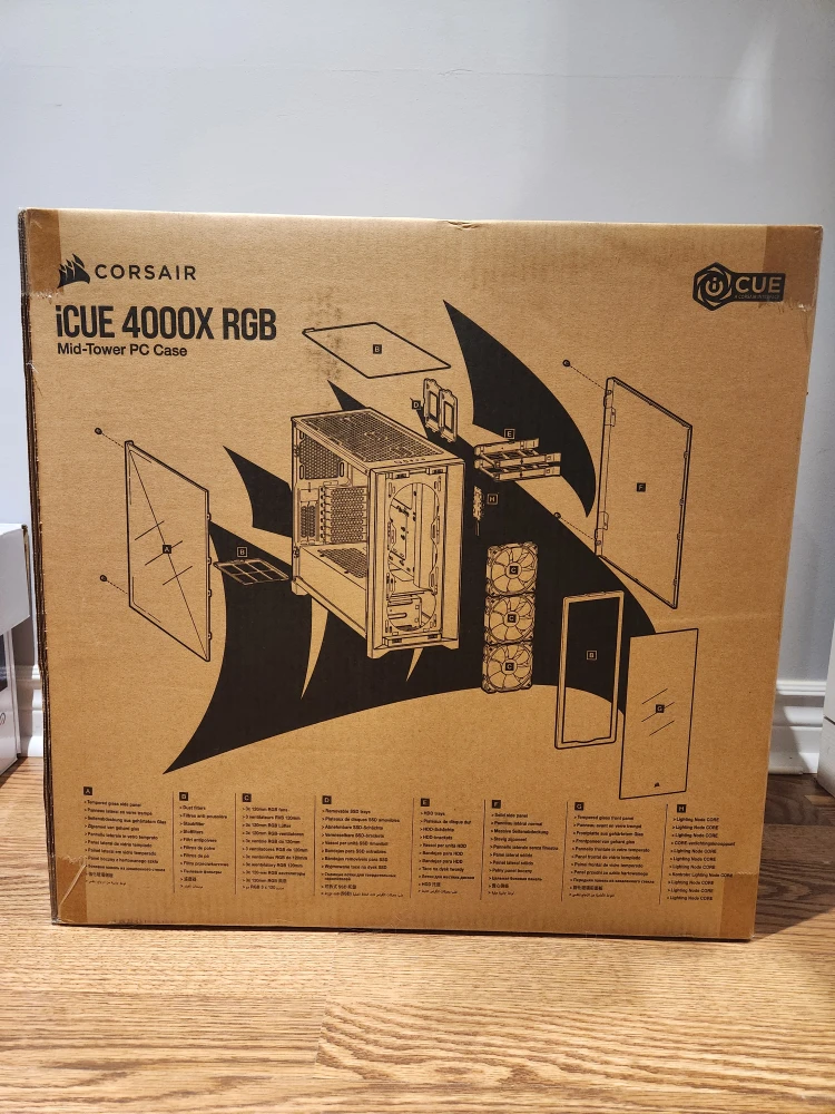 BNIB - Corsair iCUE 4000X RGB Mid-Tower PC Case - White 🥕 - photo 2