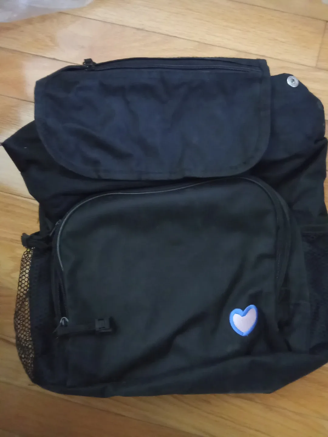 Black Backpack with Heart Detail #Cleanout