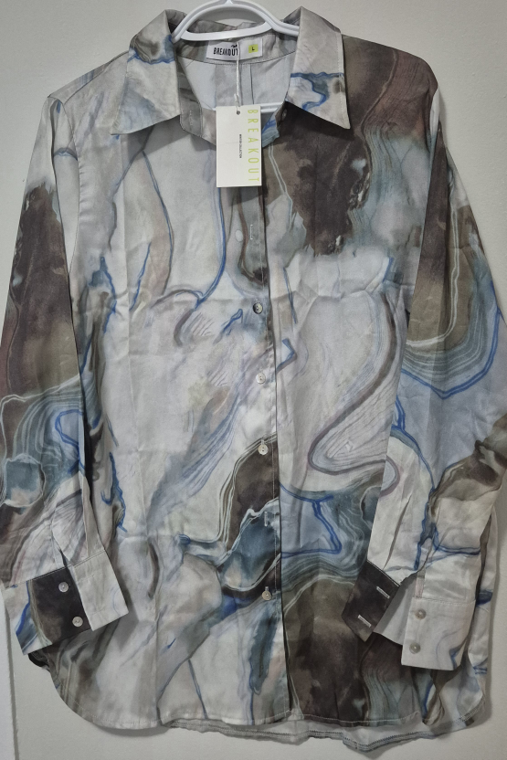 BREAKOUT Abstract Print Shirt - Size L