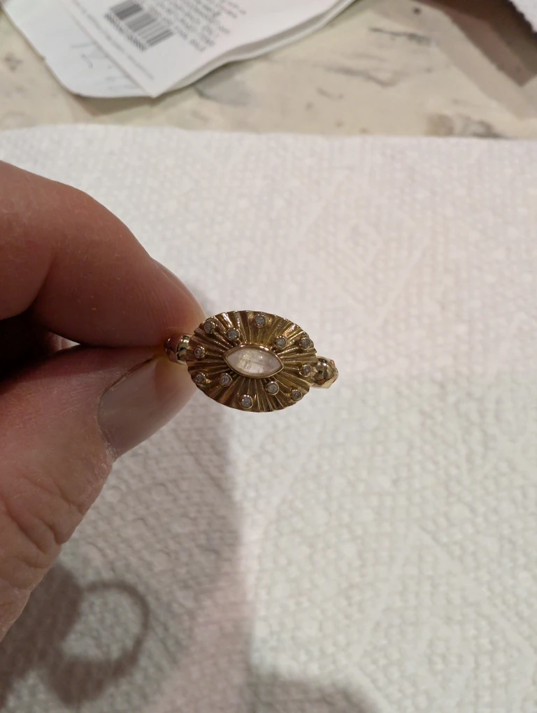 Vintage Style Oracle of Delphi Ring 925 gold plated - photo 2
