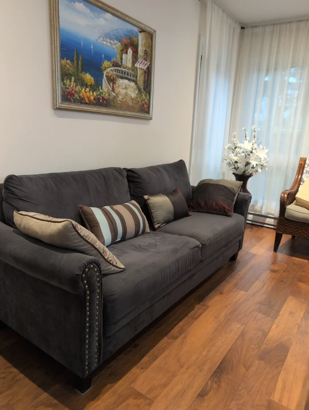 Elegant and Modern Blue Sofa