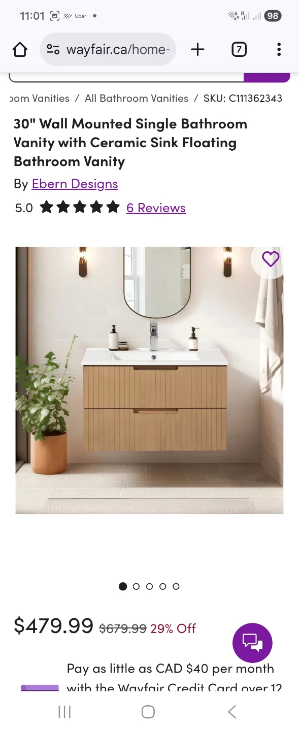 Ebern Designs 30" Bathroom Vanity