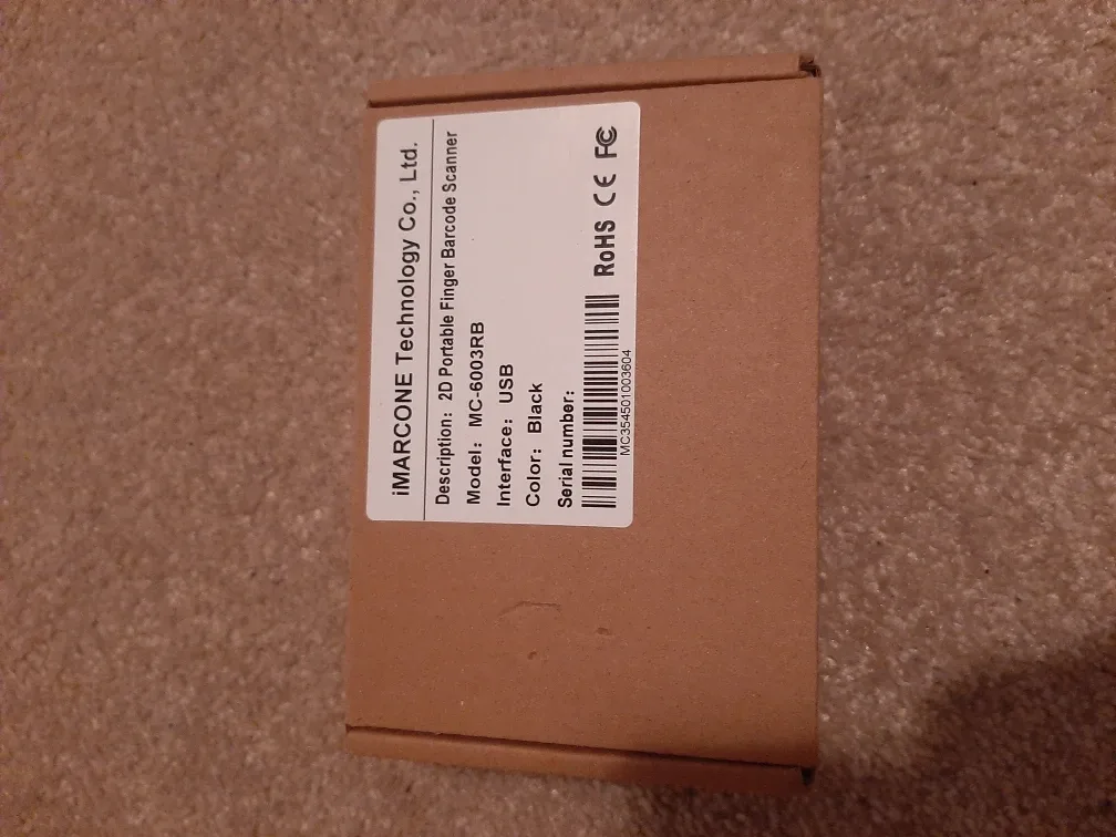 New iMarcone 2D Portable Finger Barcode Scanner