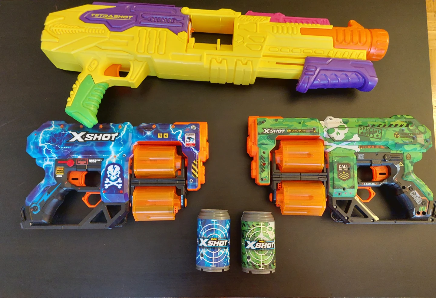 X-Shot TetraShot & X-Shot Chaos Orbit Blasters Toy Guns
