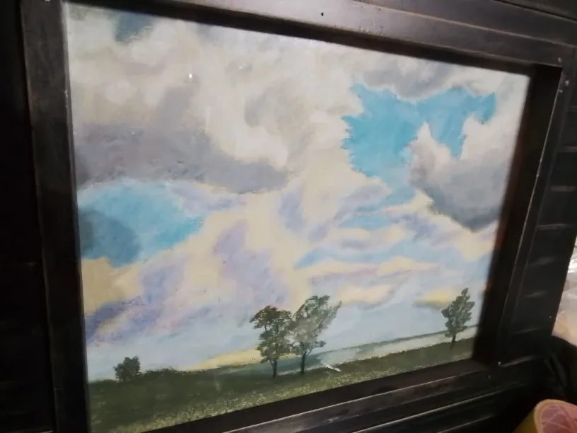 Framed Pastel Painting 15x12" in rustic frame image indicator(8)