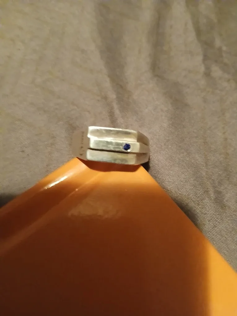 Silver Ring with Blue Stone