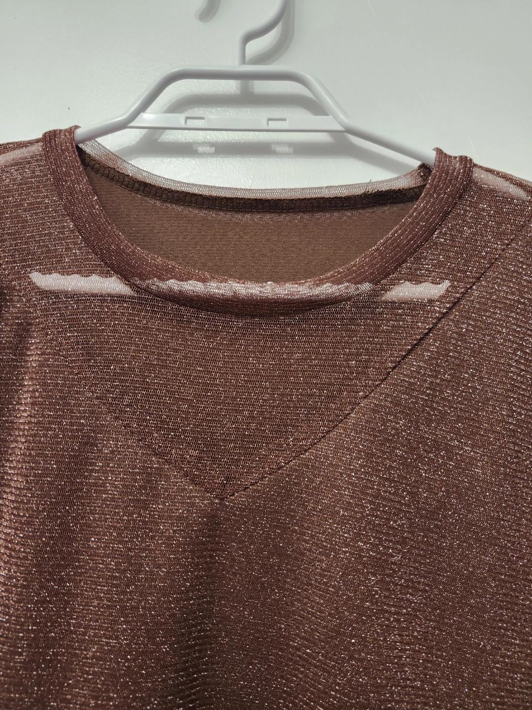 Brown Sparkly Long Sleeve Top - photo 3