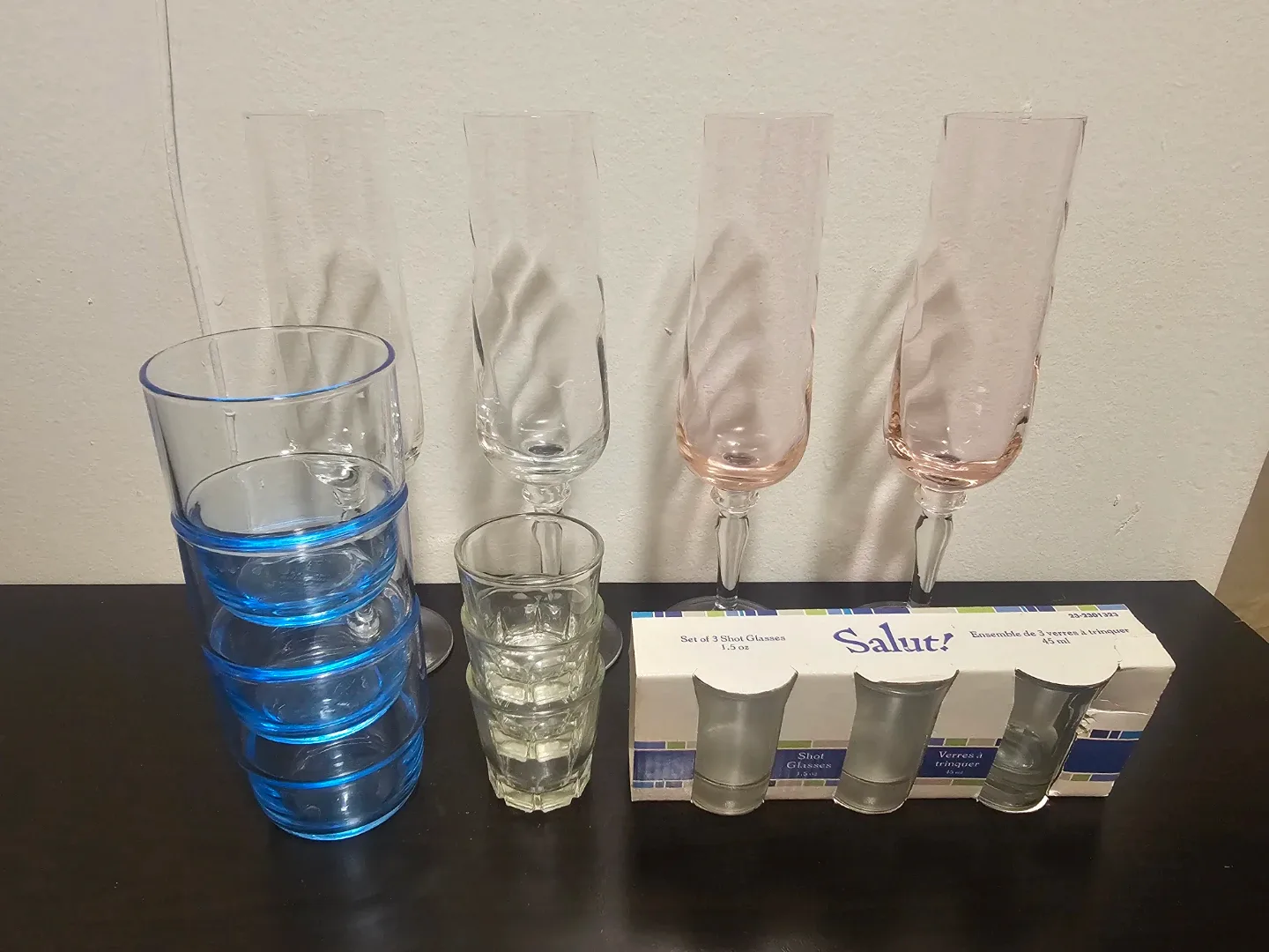 Assorted Glassware Set (Soju, champagne, shot, rock)