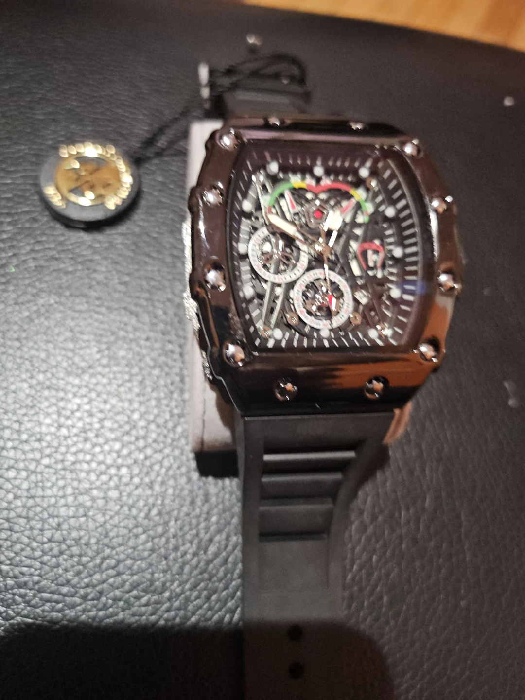 Men's Black Chronograph Watch - photo 3