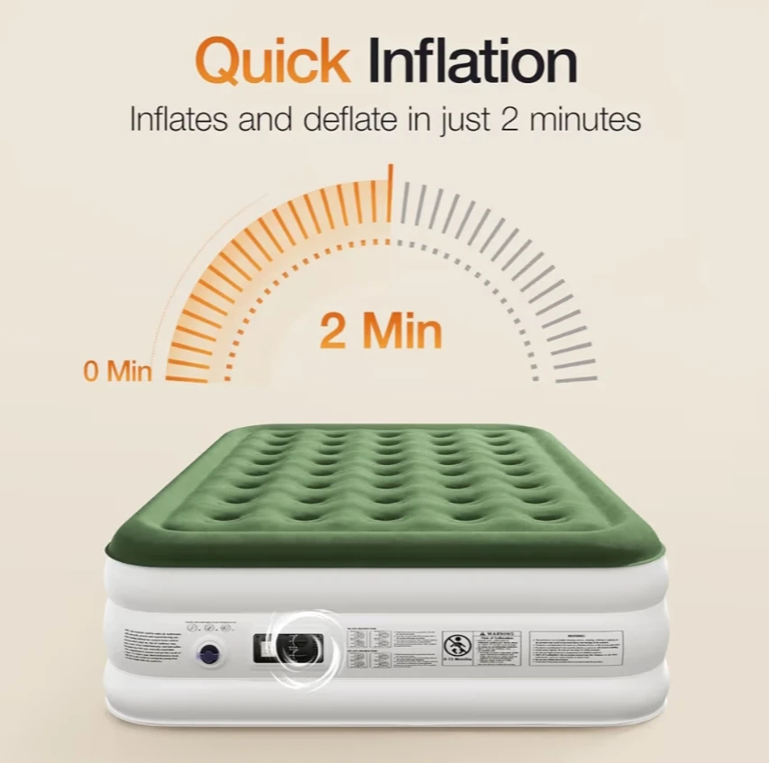 ZEARNA Inflatable Air Mattress - Green - photo 3