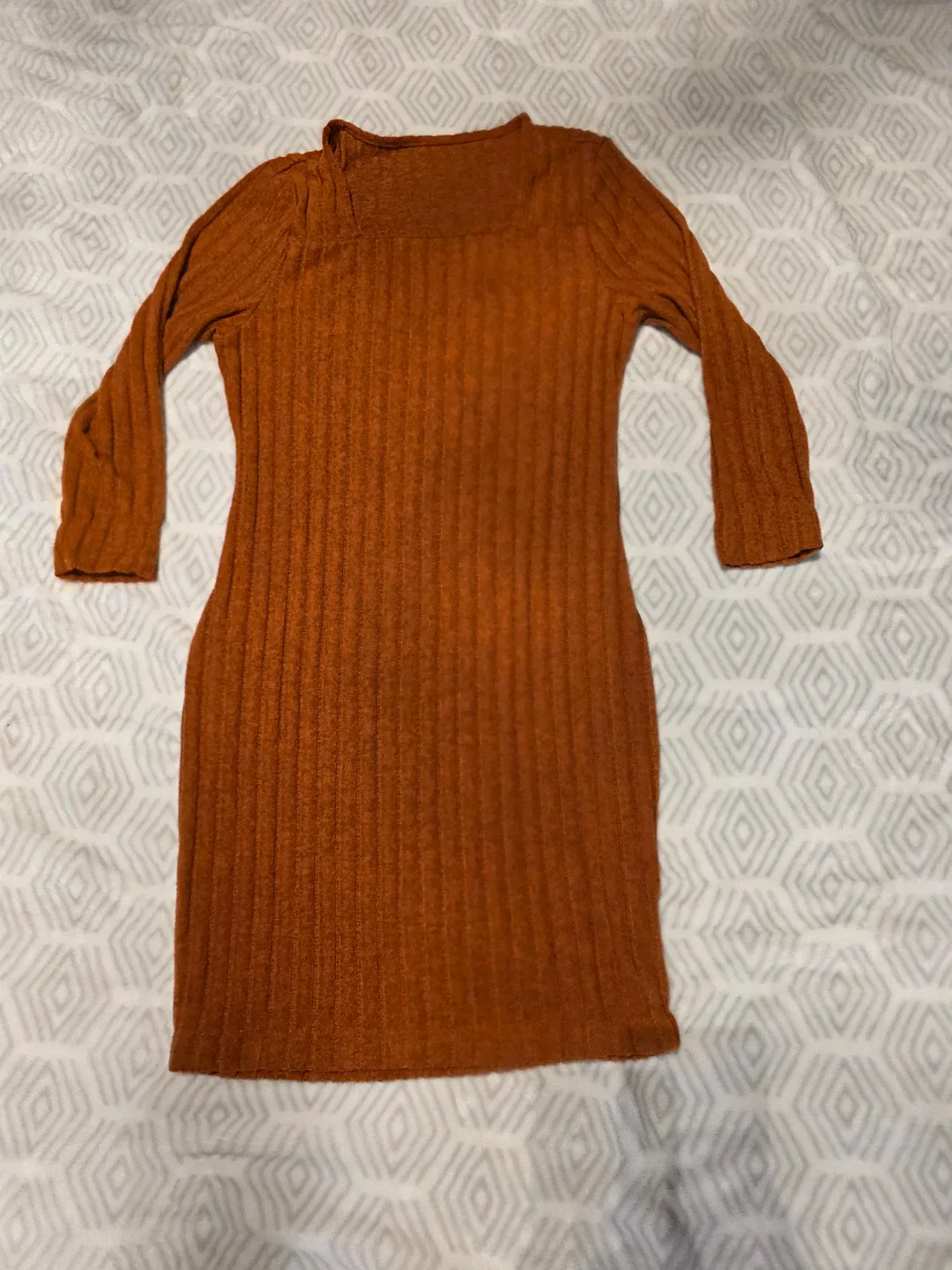 Brown Long Sleeve Dress - Size M