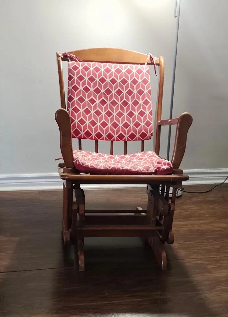 Wooden Glider Rocker with Cushions image indicator(3)