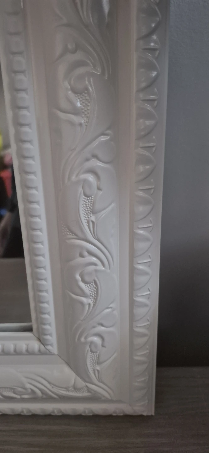 White Framed Wall Mirror - photo 3